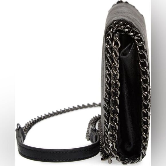 NWOT SOLD OUT Nordstrom Chelsea28 Faux Leather Wallet on a Chain in Black - Picture 6 of 15